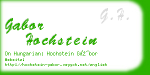 gabor hochstein business card